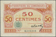 Cameroon / Kamerun: Territoire Du Cameroun 50 Centimes ND(1922), P.4, Highly Rare Note With Several - Cameroon