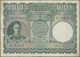 Ceylon: 100 Rupees 1945 P. 38 Portrait KGVI In Used Condition With Vertical And Horizontal Folds, Ti - Sri Lanka