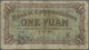 China: Bank Of Communications 1 Yuan 1919 Ovpt. Harbin P. 125a, Stronger Used With Folds And Stained - China