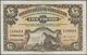 Gibraltar: 5 Pounds 1958 P. 19a, Strong Paper And Original Colors, Center Fold And Light Handling In - Gibraltar