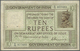 India / Indien: 10 Rupees ND(1917-30), P.6, Still Bright Colors On Front With Several Folds, Graffit - India