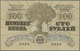 Latvia / Lettland: Rare SPECIMEN Note Of 100 Rubli 1919 P. 7a-b,s, Series "A", Sign. Purins, Zero Se - Latvia