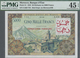 Morocco / Marokko: Banque D'État Du Maroc 50 Dirhams On 5000 Francs 1953, P.51, Soft Vertical And Di - Morocco