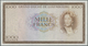 Luxembourg: 1000 Francs ND P. 52B Proof Print Without Serial And Signatures, Horizontal Fold Along T - Luxemburg