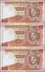 Malaysia: Set Of 2 Uncut Sheets Of 3 Notes Each 10 Ringgit ND P. 38 And 10 Ringgitt ND P. 42, In Ori - Malaysia