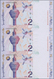 Malaysia: Uncut Sheet Of 3 Pcs 2 Ringgit ND P. 40 In Original Folder From The Central Bank Of Malays - Malaysia