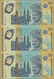 Malaysia: Uncut Sheet Of 3 Pcs 50 Ringgit Polymer ND P. 45 In Original Folder From The Central Bank - Malaysia