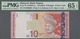 Malaysia: 10 Ringgit ND(2004) P. 46 With Interesting Serial Number #FZ1000000 In Condition: PMG Grad - Malaysia