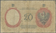 Poland / Polen: 20 Zlotych 1924, P.63a In Almost Well Worn Condition With Stained Paper And Some Bor - Poland