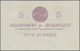 Seychelles / Seychellen: 5 Rupees 1954, P.11a In XF+ - Seychelles