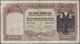 Albania / Albanien: 100 Franka Ari ND(1939) P. 5, Stronger Used With Strong Vertical And Horizontal - Albanien