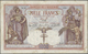 Algeria / Algerien: 1000 Francs 1926 P. 83, Used With Folds And Creases, Center Hole, Several Pinhol - Algeria