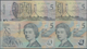 Australia / Australien: Set Of 4 Consecutive Notes 5 Pounds ND Polymer P. 50 With GREEN Serial Numbe - Other & Unclassified