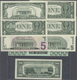 United States Of America: Set With 14 Banknotes All With Radar Serial Numbers Containing 1 Dollar 19 - Other & Unclassified