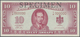 Delcampe - Yugoslavia / Jugoslavien: Not Issued Banknote 5 Dinara Series 1943 Specimen, P.35As, In Perfect UNC - Yougoslavie