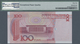 Delcampe - China: Set Of 10 Pcs 100 Yuan 2005 P. 907 With Interesting Serial Numbers, All PMG Graded, Containin - China