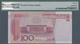 Delcampe - China: Set Of 10 Pcs 100 Yuan 2005 P. 907 With Interesting Serial Numbers, All PMG Graded, Containin - China