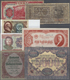 Alle Welt: 2 Collectors Books With 378 Banknotes And German Notgeld Comprising For Example Cuba 3 Pe - Other & Unclassified