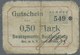 Deutschland - Kolonien: 0,50 Mark O.D.(1916-18), Ro.954c Stärker Gebraucht Mit Flecken Und Kleinen E - Autres & Non Classés