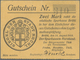 Deutschland - Notgeld - Rheinland: Brühl, Städtische Sparkasse, 2 Mark, 14.8.1914, 4. Zeile Endet Au - [11] Local Banknote Issues