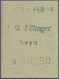 Deutschland - Notgeld - Rheinland: Sayn, F. W. Fillinger, 50 Pf., O. D. (FEB 4) , Grüner Karton Im H - [11] Emissioni Locali