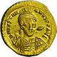 Iustinianus I. (527 - 565): Gold-Solidus (527-537 N. Chr.), Konstantinopel; 4,34 G, Sommer 4.1, Sear - Byzantine