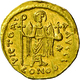 Mauricius Tiberius (582 - 602): Gold-Solidus (583/84-602 N. Chr.), Konstantinopel; 4,21 G, Sommer 7. - Bizantine