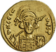 Constaninus IV. (668 - 685): Gold-Solidus, Constantinopel, 6. Officin, Behelmte Büste Frontal / Kreu - Other & Unclassified