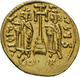 Constaninus IV. (668 - 685): Gold-Solidus, Constantinopel, 6. Officin, Behelmte Büste Frontal / Kreu - Other & Unclassified