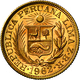 Peru - Anlagegold: Lot 2 Goldmünzen: ½ Libra 1962, KM # 209, Friedberg 74, Stempelglanz / 1 Libra 19 - Peru