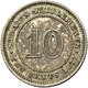 Straits Settlements: Victoria 1837-1901: 10 Cents 1877, KM# 11, Feine Patina, Sehr Schön. - Singapore