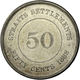 Straits Settlements: Victoria 1837-1901: 50 Cents 1888, KM# 13, Winz. Kratzer, Fast Stempelglanz. - Singapore