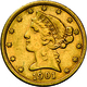 Vereinigte Staaten Von Amerika - Anlagegold: 5 Dollar 1901 (Half Eagle - Liberty Head Coronet), KM # - Other & Unclassified