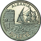Albanien: 50 Leke 1987, Hafen Von Durazzo, 5 Oz Silber, KM # 58, In Originalkapsel, Min. Berieben, P - Albanie