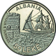 Albanien: 50 Leke 1987, Hafen Von Durazzo, 5 Oz Silber, KM # 58, In Originalkapsel, Min. Berieben, P - Albania