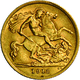 Großbritannien - Anlagegold: Lot 2 Goldmünzen: Georg V. 1910-1936: ½ Sovereign 1912, KM # 819, Fried - Autres & Non Classés