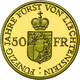 Liechtenstein - Anlagegold: Franz Josef II. 1938-1989: Set 50 Franken 1988; Gold 900/1000; 10 G; HMZ - Liechtenstein