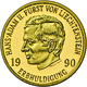 Liechtenstein - Anlagegold: Hans Adam II. Seit 1990: Set 50 Franken 1990; Gold 900/1000; 10 G; HMZ 2 - Liechtenstein