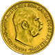 Delcampe - Österreich - Anlagegold: Franz Joseph I. 1848-1916: Lot 5 Goldmünzen: 4 Fl/10 Fr 1892, Schön; 8 Fl/2 - Autriche