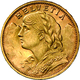 Schweiz - Anlagegold: Lot 2 Goldmünzen: 10 Franken 1922 B, KM # 36, Friedberg 504, Stempelglanz / 20 - Altri & Non Classificati