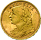 Schweiz - Anlagegold: Lot 2 Goldmünzen. 20 Franken (Vreneli) 1930 B, 1947 B. Gewicht Je 6,45 G, 900/ - Autres & Non Classés