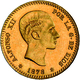 Spanien - Anlagegold: Alfonso XII. 1874-1885: Lot 2 Goldmünzen: 10 Pesetas 1878 (NP 1961 RRR !!!), K - Other & Unclassified