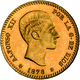 Spanien - Anlagegold: Alfonso XII. 1874-1885: Lot 2 Goldmünzen: 10 Pesetas 1878 (NP 1961 RRR !!!), K - Altri & Non Classificati