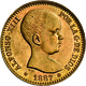 Spanien - Anlagegold: Alfonso XIII. 1886-1931: 20 Pesetas 1887 (NP 1962), KM # 693, Friedberg 345R, - Altri & Non Classificati