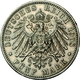 Sachsen-Meiningen: Georg II. 1866-1914: 5 Mark 1908 D, Jaeger 153b (Bart Berührt Perlkreis Nicht). K - Taler & Doppeltaler