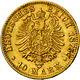 Baden: Friedrich I. 1852-1907: Lot 2 Goldmünzen: 10 Mark 1875 G, Jaeger 186, Einhieb Am Rand, Schön - Monete D'oro