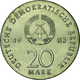 DDR: 20 Mark 1983, Martin Luther, Jaeger 1591, Bräunliche  Patina, Stempelglanz. - Other & Unclassified