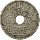 Monnaie, Tunisie, Muhammad Al-Nasir Bey, 25 Centimes, 1919, Paris, TTB - Tunisia