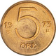 Monnaie, Suède, Gustaf VI, 5 Öre, 1973, TB+, Bronze, KM:845 - Suède