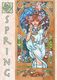 The Four Seasons Risqué Art Nouveau 5 Postcard Set - Modern - Noble Hardesty Artist - Pin-Ups